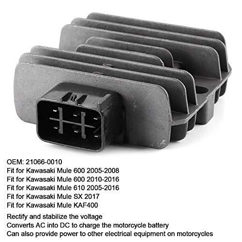 SANON Rectificador Regulador de Voltaje 21066-0010 Apto para Kawasaki Mule 600/610 / Sx / Kaf400