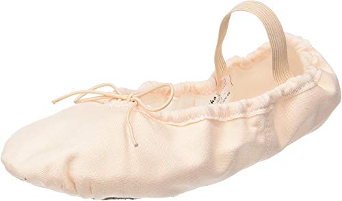 Sansha Zapatillas de ballet unisex de lona con suela de piel dividida para niños y adultos Tutú Split 5C (rosa claro, color Rosa, talla 36 2/3 EU