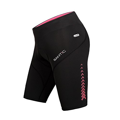 Santic Culote Ciclismo Mujer Corto Culote Bicicleta para Mujer Pantalon Corto Ciclismo con Badana para Mujeres Negro EU XXL Santic Culote Ciclismo Mujer Corto Culote Bicicleta para Mujer Pantalon Corto Ciclismo con Badana para Mujeres Negro EU XXL