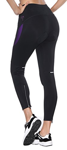 Santic Culote Ciclismo Mujer Culote Bicicleta Pantalones Largos de Ciclismo/Bicicleta/MTB con Badana para Mujeres Violado EU M