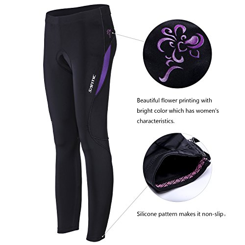 Santic Culote Ciclismo Mujer Culote Bicicleta Pantalones Largos de Ciclismo/Bicicleta/MTB con Badana para Mujeres Violado EU M Santic Culote Ciclismo Mujer Culote Bicicleta Pantalones Largos de Ciclismo/Bicicleta/MTB con Badana para Mujeres Violado EU M