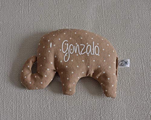 Saquito térmico de semillas"elefante", para bebé y personalizado. Nuestro saco térmico es ideal para aliviar los cólicos, calentar la cuna y relajar al recién nacido. Regalo original y hecho a mano