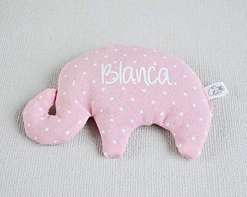 Saquito térmico de semillas"elefante", para bebé y personalizado. Nuestro saco térmico es ideal para aliviar los cólicos, calentar la cuna y relajar al recién nacido. Regalo original y hecho a mano