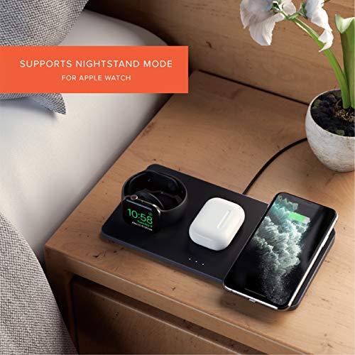 SATECHI Cargador Inalámbrico 3 en 1– Carga Rápida Qi - Compatible coniPhone iPhone 11 Pro Max/11 Pro/11, AirPods Pro/2, Apple Watch Series 6/5/4/3/2/1 SATECHI Cargador Inalámbrico 3 en 1– Carga Rápida Qi - Compatible coniPhone iPhone 11 Pro Max/11 Pro/11, AirPods Pro/2, Apple Watch Series 6/5/4/3/2/1