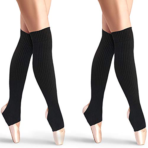 SATINIOR 2 Pares de Calentadores de Pierna de Estribo Calcetines Sobre Rodilla Rectos 21,65 Pulgadas Calcetines de Baile Ballet Calcetines Puños de Bota Latín Yoga para Mujeres y Chicas (Negro) SATINIOR 2 Pares de Calentadores de Pierna de Estribo Calcetines Sobre Rodilla Rectos 21,65 Pulgadas Calcetines de Baile Ballet Calcetines Puños de Bota Latín Yoga para Mujeres y Chicas (Negro)