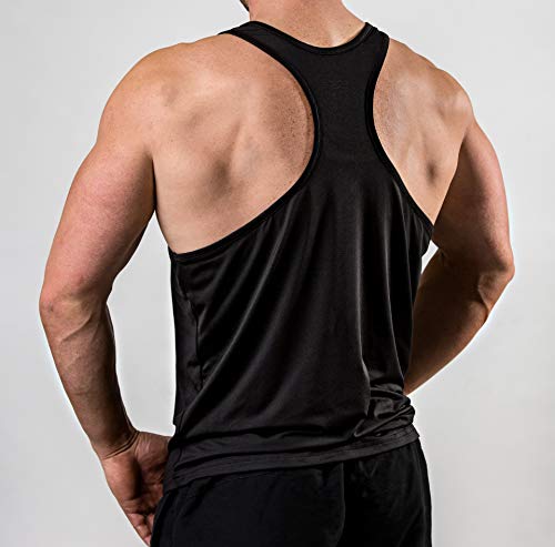 Satire Gym Camiseta de Fitness Hombre - Ropa Deportiva Funcional con Logo Sparta - Adecuada para Workout, Entrenamiento y espartanos - Slim fit (Stringer Negro - Sparta Side Head, L) Satire Gym Camiseta de Fitness Hombre - Ropa Deportiva Funcional con Logo Sparta - Adecuada para Workout, Entrenamiento y espartanos - Slim fit (Stringer Negro - Sparta Side Head, L)