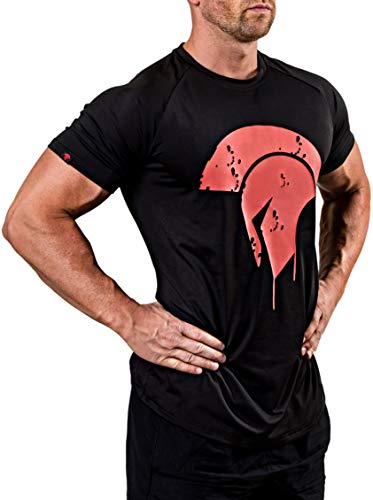 Satire Gym Camiseta de Fitness Hombre - Ropa Deportiva Funcional con Logo Sparta - Adecuada para Workout, Entrenamiento y espartanos - Slim fit (T-Shirt Negro - Sparta Side Head, M) Satire Gym Camiseta de Fitness Hombre - Ropa Deportiva Funcional con Logo Sparta - Adecuada para Workout, Entrenamiento y espartanos - Slim fit (T-Shirt Negro - Sparta Side Head, M)