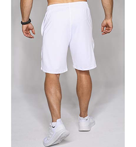 Satire Gym – Para Hombres – Pantalón de Deporte Corto - Fitness Loose Fit Shorts (Blanco, S) Satire Gym – Para Hombres – Pantalón de Deporte Corto - Fitness Loose Fit Shorts (Blanco, S)