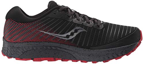 Saucony Guide 13 TR Zapatillas para Correr sobre Camino de Tierra o Montaña con Soporte Neutral para Hombre Negro Rojo, Negro (Black Red), 44 EU