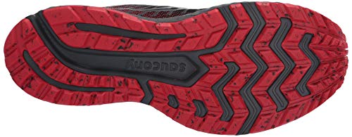 Saucony Guide 13 TR Zapatillas para Correr sobre Camino de Tierra o Montaña con Soporte Neutral para Hombre Negro Rojo, Negro (Black Red), 44 EU