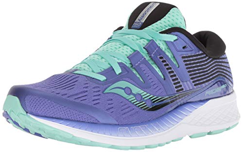 Saucony Ride ISO, Zapatillas de Entrenamiento Mujer, Morado (Violet/Black/Aqua 035), 37 EU