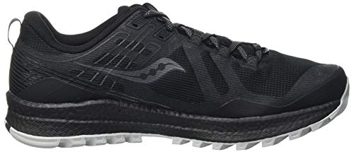 Saucony Xodus 10 Black, Zapatillas para Carreras de montaña Hombre, Noir Noir Mat, 42 EU