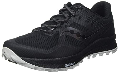 Saucony Xodus 10 Black, Zapatillas para Carreras de montaña Hombre, Noir Noir Mat, 43 EU