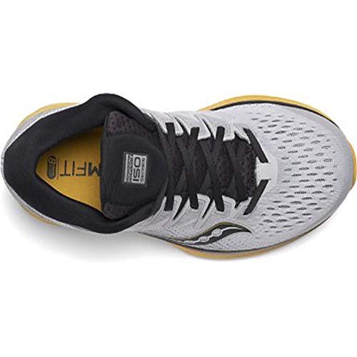 Saucony - Zapatillas Ride ISO 2 para hombre, Blanco (Gris | Amarillo), 44.5 EU Saucony - Zapatillas Ride ISO 2 para hombre, Blanco (Gris | Amarillo), 44.5 EU
