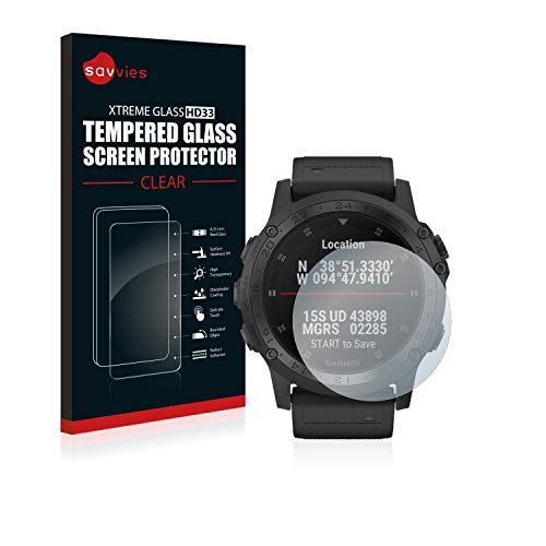 savvies Cristal Templado Compatible con Garmin D2 Charlie/Tactix Charlie Protector Pantalla Vidrio Proteccion 9H Pelicula Anti-Huellas savvies Cristal Templado Compatible con Garmin D2 Charlie/Tactix Charlie Protector Pantalla Vidrio Proteccion 9H Pelicula Anti-Huellas