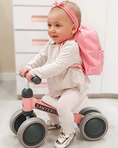 Sawyer - Correpasillos / Bicicleta Sin Pedales - Niños 10 a 24 Meses / Bebes 1 Año (Rosa)