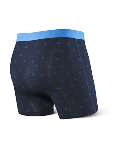 SAXX Calzoncillos Boxer Vibe Azuloscuro Arrow (L, Azuloscuro) SAXX Calzoncillos Boxer Vibe Azuloscuro Arrow (L, Azuloscuro)