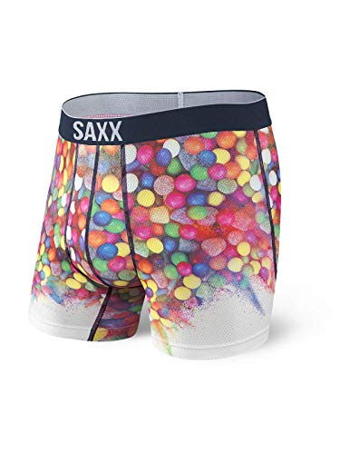 SAXX Men's Volt Slim Fit 5" Boxer Brief Underwear Sugar Rush M