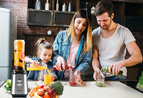 Sboly Batidora de individual,Smoothies Licuadoras para verduras y frutas, Batidora Portátil con 2 Tritan sin BPA 600ml Botellas y Cepillo de Limpieza,EU Plug, 350W Sboly Batidora de individual,Smoothies Licuadoras para verduras y frutas, Batidora Portátil con 2 Tritan sin BPA 600ml Botellas y Cepillo de Limpieza,EU Plug, 350W
