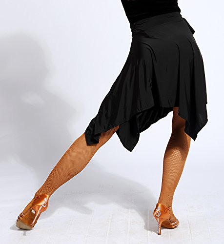 SCGGINTTANZ G2016 Profesional Falda para Entrenamiento Diario de Danza Latino Latin Moderno Baile(Estilo Delantal) ((FBA) Black, Small-Large(Free-Size)) SCGGINTTANZ G2016 Profesional Falda para Entrenamiento Diario de Danza Latino Latin Moderno Baile(Estilo Delantal) ((FBA) Black, Small-Large(Free-Size))