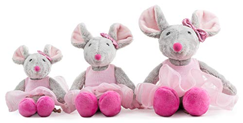 Schaffer- Ballett-Maus Peluche, Color Gris-Rosa, XS - 16 cm (5650)