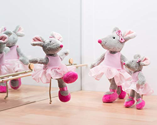 Schaffer- Ballett-Maus Peluche, Color Gris-Rosa, XS - 16 cm (5650)