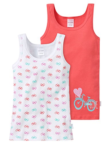 Schiesser 148611, Camiseta de Tirantes Para Niñas, Multicolor (sortiert 1 901), 8-9 años (140), Pack de 2