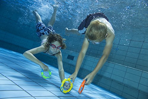 Schildkröt funsports set de buceo de neopreno, juego de buceo de 6 piezas - 2 anillos, 2 varillas, 2 pelotas con cola, relleno de arena, quedan de pie en el fondo, 970207 Schildkröt funsports set de buceo de neopreno, juego de buceo de 6 piezas - 2 anillos, 2 varillas, 2 pelotas con cola, relleno de arena, quedan de pie en el fondo, 970207