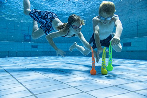 Schildkröt funsports set de buceo de neopreno, juego de buceo de 6 piezas - 2 anillos, 2 varillas, 2 pelotas con cola, relleno de arena, quedan de pie en el fondo, 970207 Schildkröt funsports set de buceo de neopreno, juego de buceo de 6 piezas - 2 anillos, 2 varillas, 2 pelotas con cola, relleno de arena, quedan de pie en el fondo, 970207