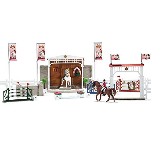 Schleich- Colección Horse Club Gran Concurso Ecuestre con Caballos, 111 cm (42338)
