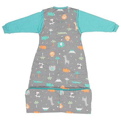 Schlummersack Saco de dormir para bebé con mangas extraíbles, 2,5 tog Safari 110 cm / 12-36 meses