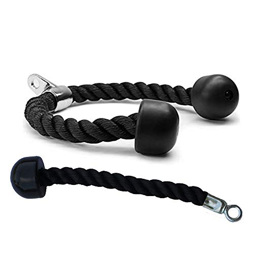 Schneespitze 2 Piezas Cuerda para Tríceps,Cuerdas de tríceps de Gimnasia,Accesorios de Entrenamiento,Accesorios de Entrenamiento para Gimnasio En Casa, Gimnasio, Fitness