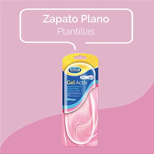 Scholl Plantillas GelActiv Óptimas para Zapatos Planos comodidad todo el día - 1 par (2 plantillas)