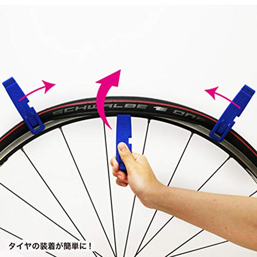 Schwalbe 1847 - Palancas de neumáticos para bicicletas, color azul, pack con 3 unidades Schwalbe 1847 - Palancas de neumáticos para bicicletas, color azul, pack con 3 unidades