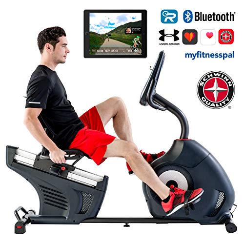SCHWINN 570R, Bicicleta Estática Reclinada, Con Respaldo, Bluetooth, MP3, Aplicaciones Deportivas Para Smartphone, Carreteras 3D Conectadas, 29 Programas, max 136 kg SCHWINN 570R, Bicicleta Estática Reclinada, Con Respaldo, Bluetooth, MP3, Aplicaciones Deportivas Para Smartphone, Carreteras 3D Conectadas, 29 Programas, max 136 kg