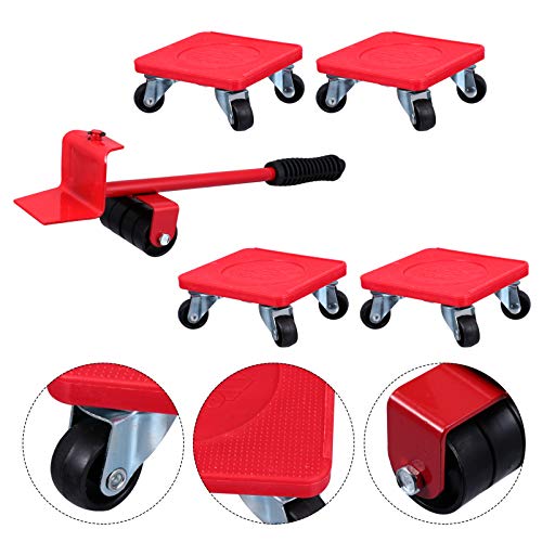 Scicalife Kit de Movimiento de Muebles 5 Piezas Elevador de Muebles Duradero Herramienta de de Movimiento de Rodillo Deslizante de Muebles Pesados ??Almohadillas Giratorias de 360