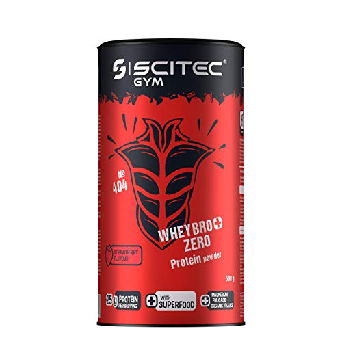 Scitec Gym WheyBro+ Zero Protein powder, fresa - 500 g