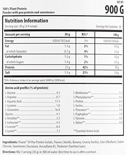 Scitec Nutrition 100% Plant Protien Vainilla Plátano 900 gr