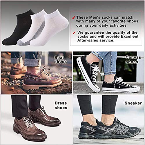 SCOBUTY Calcetines Deportivos,Calcetines para hombres,calcetines cortos para hombres, calcetines deportivos en algodón, tela transpirable - ideales para hacer ejercicio, trotar - 6 pares