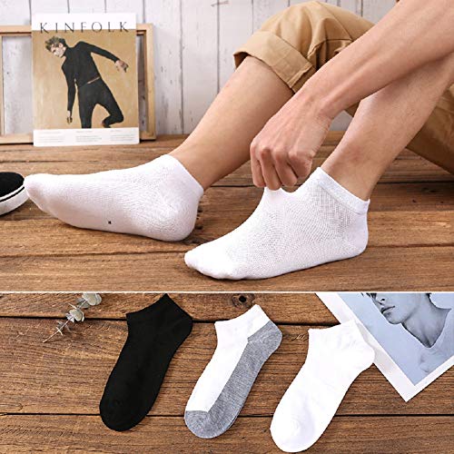 SCOBUTY Calcetines Deportivos,Calcetines para hombres,calcetines cortos para hombres, calcetines deportivos en algodón, tela transpirable - ideales para hacer ejercicio, trotar - 6 pares