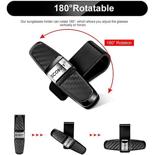 SCOBUTY Soport Gafas Coche, Pack de 2 Soportes para Gafas de Sol para Coche, Gafas de Sol Clip para Tarjetas de Crédito, Clips para Sujetar Gafas, Tarjetas, Billetes, Negro SCOBUTY Soport Gafas Coche, Pack de 2 Soportes para Gafas de Sol para Coche, Gafas de Sol Clip para Tarjetas de Crédito, Clips para Sujetar Gafas, Tarjetas, Billetes, Negro