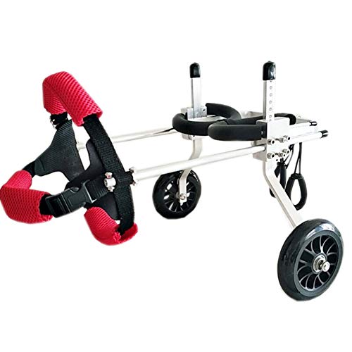 Scooter para Mascotas, Soporte Auxiliar Grande Silla de Ruedas Paralizada Perro discapacitado Aleación de Aluminio Ultra Ligero Implementación común Fácil de Usar Ajustable