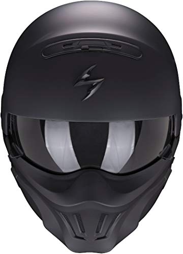 Scorpion Casco de moto EXO-COMBAT EVO Matt Black, Negro, S Scorpion Casco de moto EXO-COMBAT EVO Matt Black, Negro, S