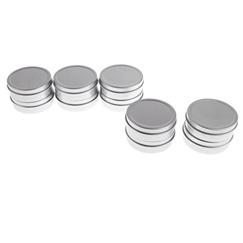 SDENSHI 10x 60ml Tarro de Almacenamiento de Lata de Aluminio Envases de Cosméticos Tapas de Rosca SDENSHI 10x 60ml Tarro de Almacenamiento de Lata de Aluminio Envases de Cosméticos Tapas de Rosca