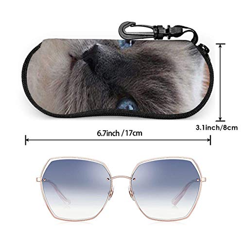 SDFGJ Estuche para gafas suave con mosquetón, estuche para gafas de sol portátil Adorable Green SDFGJ Estuche para gafas suave con mosquetón, estuche para gafas de sol portátil Adorable Green