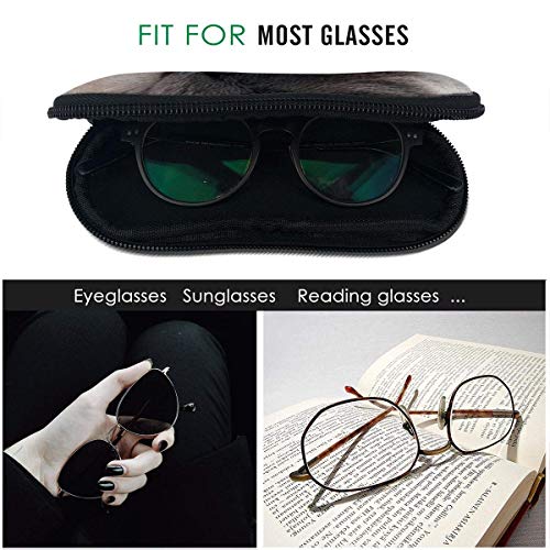 SDFGJ Estuche para gafas suave con mosquetón, estuche para gafas de sol portátil Adorable Green