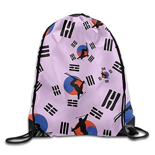 SDFGSE Drawstring Backpack Ski Jumping Korean Flag Unisex Lightweight Backpack Gym Drawstring Bags. SDFGSE Drawstring Backpack Ski Jumping Korean Flag Unisex Lightweight Backpack Gym Drawstring Bags.