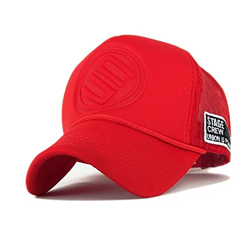 sdssup Tiger Head Tennis Hat Hip Hop Bordado Cap Verano Exterior Protector Solar sombrilla S Red Rojo