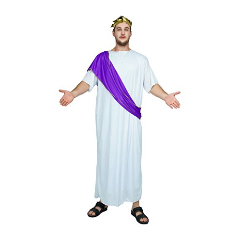 SEA HARE Disfraz de Toga Traje de Emperador Romano para Hombre Adulto