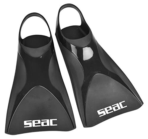 SEAC Aletas Atom - Aletas de Entrenamiento para natación, Color Negro, Talla 43-45